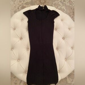 Y2K Black Knit Mini Dress sz S